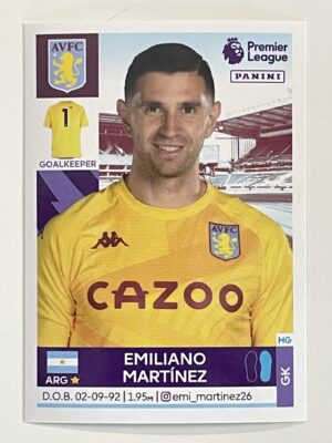 Emiliano Martinez Aston Villa Panini Premier League 2022 Football Sticker