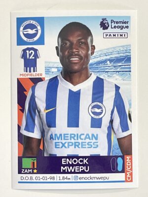 Enock Mewpu Brighton Panini Premier League 2022 Football Sticker