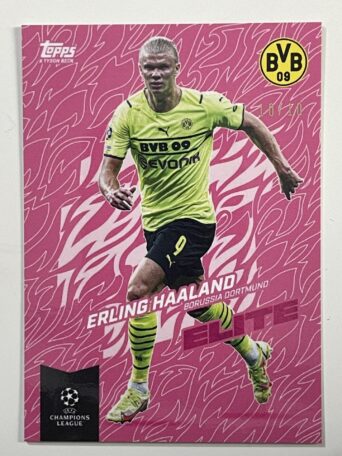 Erling Haaland Borussia Dortmund 10:10 Parallel Elite Topps Gold 2021 UEFA Champions League Football Card
