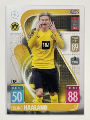 Erling Haaland Borussia Dortmund Topps Match Attax Chrome 2021 2022 Football Card