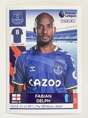Fabian Delph Everton Panini Premier League 2022 Football Sticker
