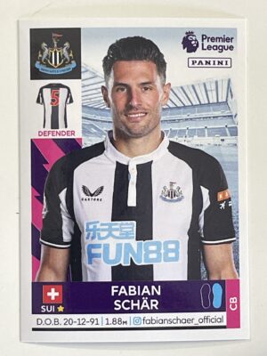 Fabian Schar Newcastle United Panini Premier League 2022 Football Sticker