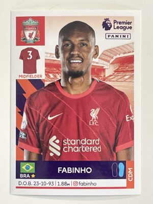 Fabinho Liverpool Panini Premier League 2022 Football Sticker