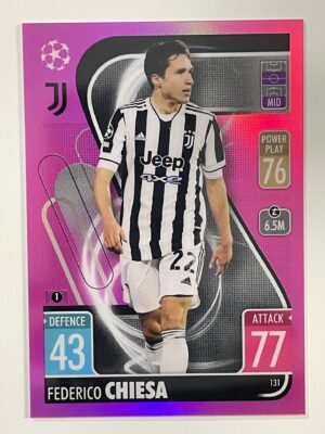 Federico Chiesa Pink Parallel Topps Match Attax Chrome 2021 2022