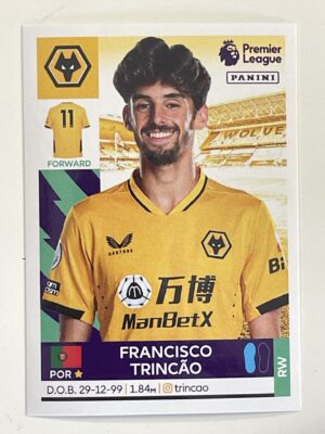 Francisco Trincao Wolves Panini Premier League 2022 Football Sticker