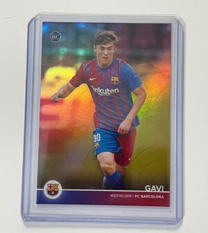 Gavi 1 Out of 1 Gold Foil Parallel Topps Rookie FC Barcelona Team Set 2021 Football Soccer Card