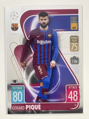 Gerard Pique Barcelona Topps Match Attax Chrome 2021 2022 Football Card