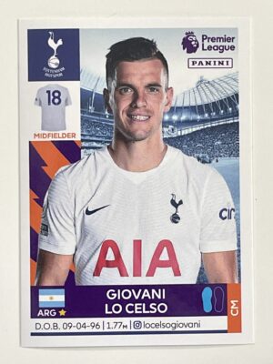 Giovani Lo Celso Tottenham Hotspur Panini Premier League 2022 Football Sticker