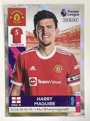 Harry Maguire Captain Manchester United Panini Premier League 2022 Football Sticker