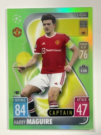 Harry Maguire Green Parallel Topps Match Attax Chrome 2021 2022