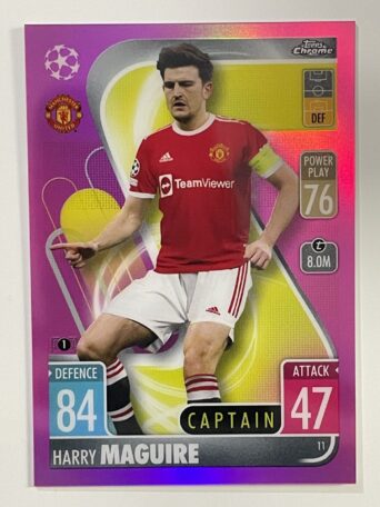 Harry Maguire Pink Parallel Topps Match Attax Chrome 2021 2022