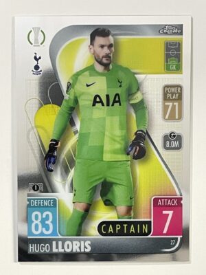 Hugo Lloris Tottenham Hotspur Topps Match Attax Chrome 2021 2022 Football Card