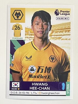 Hwang Hee-Chan Wolves Panini Premier League 2022 Football Sticker