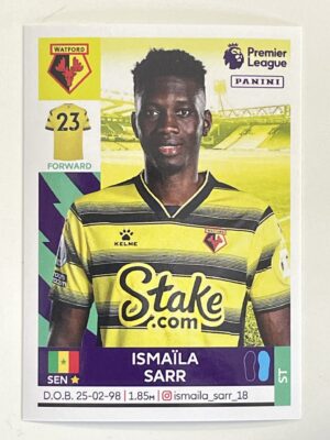 Ismaila Sarr Watford Panini Premier League 2022 Football Sticker