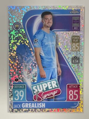 Jack Grealish Speckle Refractor Topps Match Attax Chrome 2021 2022