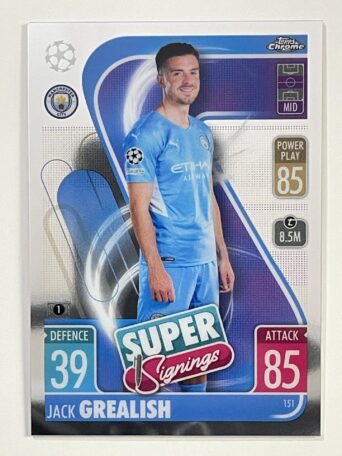 Jack Grealish Super Signings Manchester City Topps Match Attax Chrome 2021 2022 Football Card