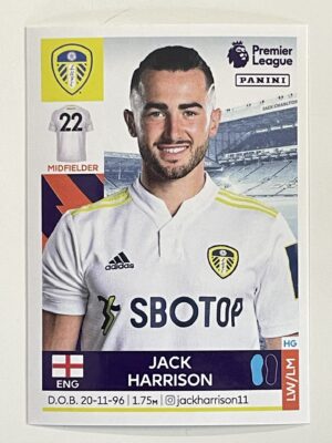 Jack Harrison Leeds United Panini Premier League 2022 Football Sticker