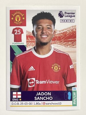 Jadon Sancho Manchester United Panini Premier League 2022 Football Sticker