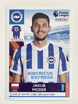 Jakub Moder Brighton Panini Premier League 2022 Football Sticker