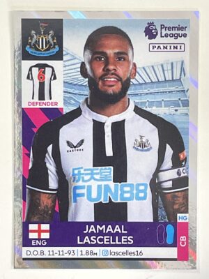 Jamaal Lascelles Captain Newcastle United Panini Premier League 2022 Football Sticker