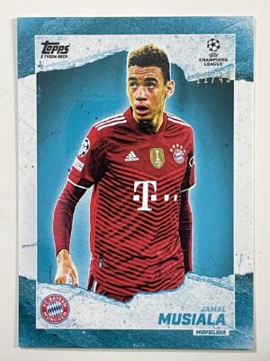Jamal Musiala Bayern Munich 11:49 Parallel Topps Gold 2021 UEFA Champions League Football Card