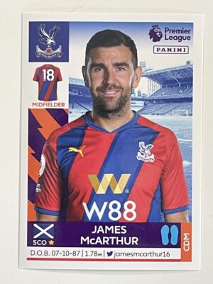James McArthur Crystal Palace Panini Premier League 2022 Football Sticker