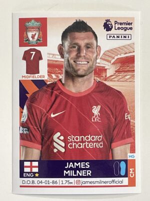 James Milner Liverpool Panini Premier League 2022 Football Sticker