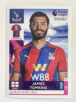 James Tomkins Crystal Palace Panini Premier League 2022 Football Sticker