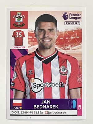 Jan Bednarek Southampton Panini Premier League 2022 Football Sticker
