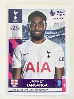 Japhet Tanganga Tottenham Hotspur Panini Premier League 2022 Football Sticker