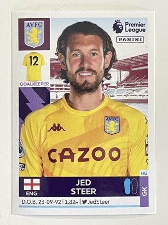 Jed Steer Aston Villa Panini Premier League 2022 Football Sticker