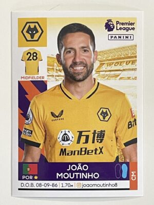 Joao Moutinho Wolves Panini Premier League 2022 Football Sticker