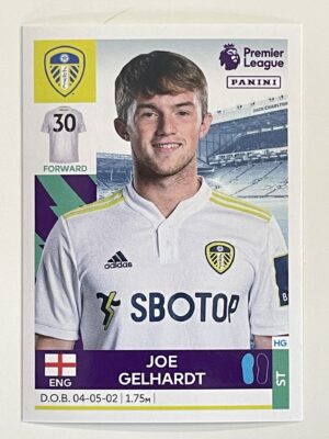 Joe Gelhardt Leeds United Panini Premier League 2022 Football Sticker