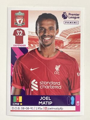 Joel Matip Liverpool Panini Premier League 2022 Football Sticker