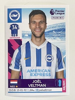 Joel Veltman Brighton Panini Premier League 2022 Football Sticker