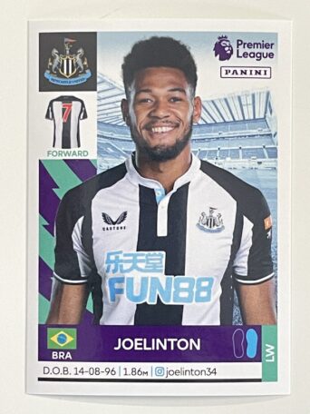Joelinton Newcastle United Panini Premier League 2022 Football Sticker