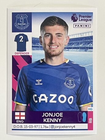 Jonjoe Kenny Everton Panini Premier League 2022 Football Sticker