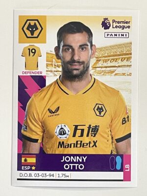 Jonny Otto Wolves Panini Premier League 2022 Football Sticker