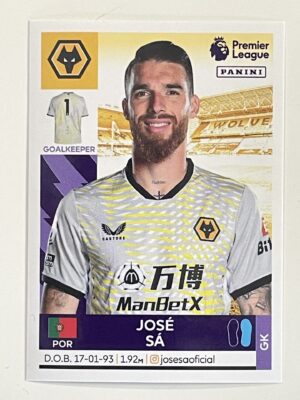 Jose Sa Wolves Panini Premier League 2022 Football Sticker