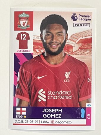 Joseph Gomez Liverpool Panini Premier League 2022 Football Sticker