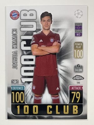 Joshua Kimmich 100 Club Bayern Munich Topps Match Attax Chrome 2021 2022 Football Card