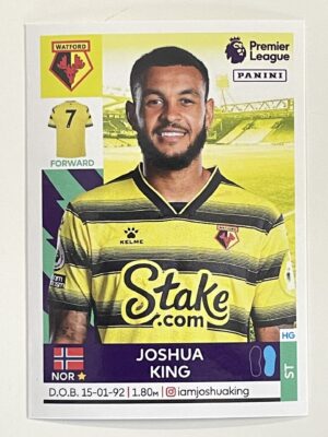 Joshua King Watford Panini Premier League 2022 Football Sticker