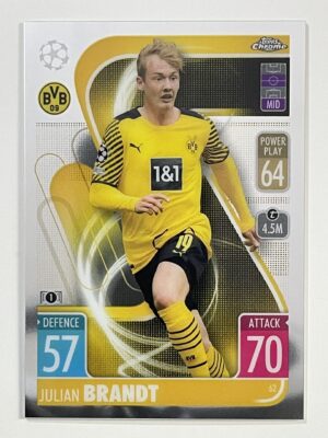Julian Brandt Borussia Dortmund Topps Match Attax Chrome 2021 2022 Football Card