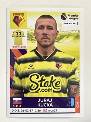 Juraj Kucka Watford Panini Premier League 2022 Football Sticker