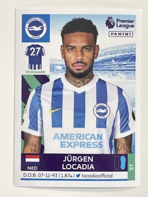 Jurgen Locadia Brighton Panini Premier League 2022 Football Sticker