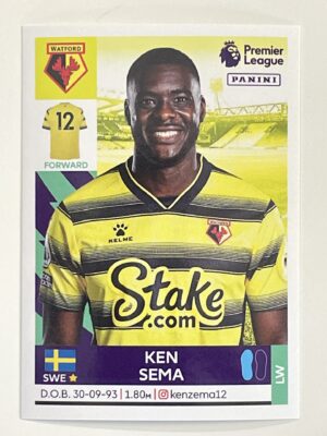 Ken Sema Watford Panini Premier League 2022 Football Sticker