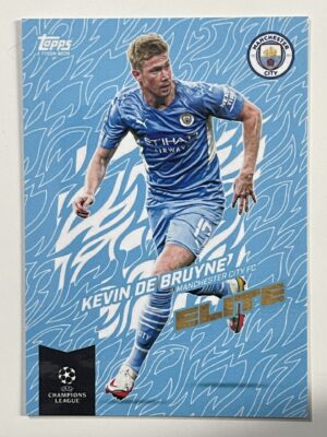 Kevin De Bruyne Manchester City Elite Topps Gold 2021 UEFA Champions League Football Card