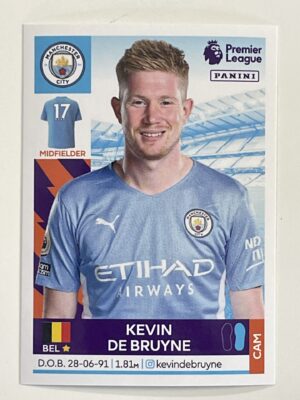 Kevin De Bruyne Manchester City Panini Premier League 2022 Football Sticker