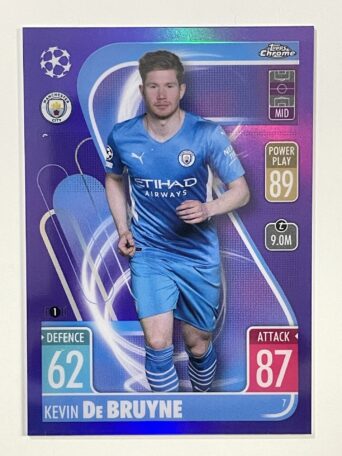 Kevin De Bruyne Purple Parallel Topps Match Attax Chrome 2021 2022