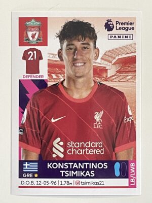 Konstantinos Tsimikas Liverpool Panini Premier League 2022 Football Sticker